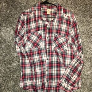 Juniors Plaid Long Sleeve